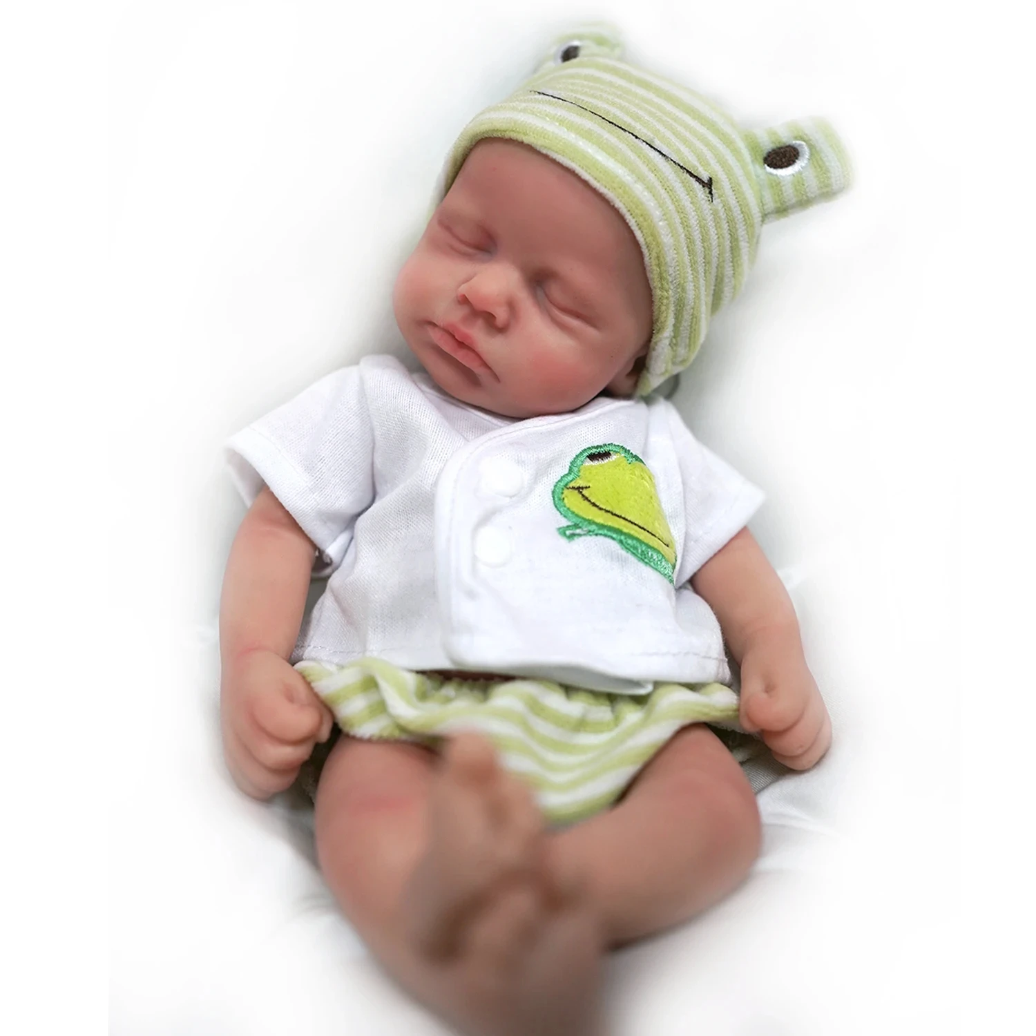 Reborn Baby Doll Silicone Realistic - Boneca de Silicone Menino Micro Preemie