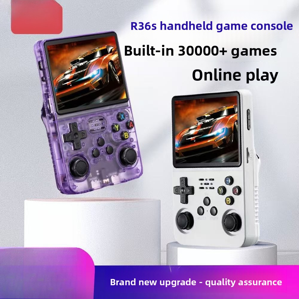Retro Handheld Game Console R36S - Console de Jogos Portátil de Código