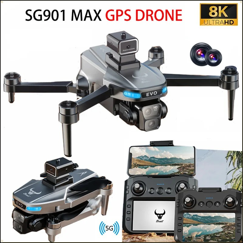 Fpv Brushless Rc Drone 4K - Drone 8K Profissional com GPS, Câmera