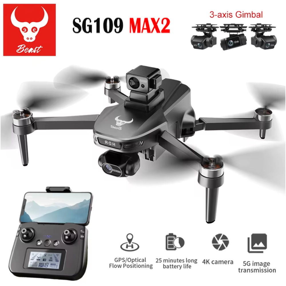 Fpv Brushless Rc Drone 4K - Sg109 max2 profissional fpv 8k câmera