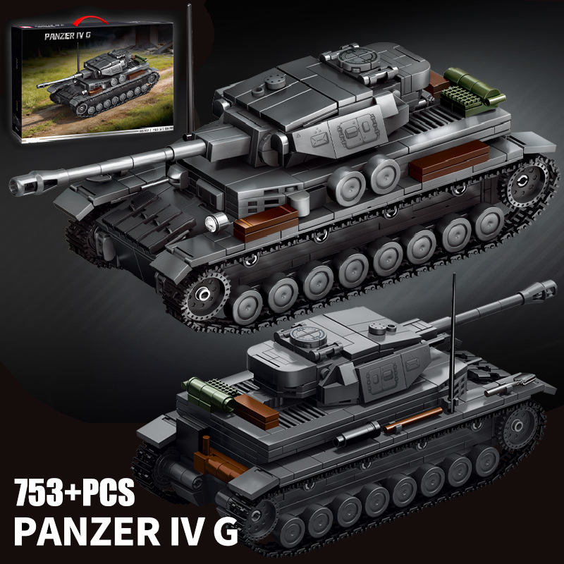Lego Compatible Military Tank - Blocos de Montagem em Escala 1/35