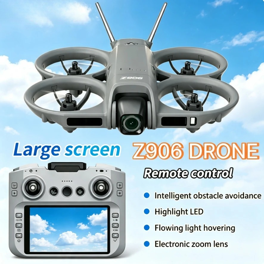 Fpv Brushless Rc Drone 4K - Drone Dobrável Original Z906 com GPS,