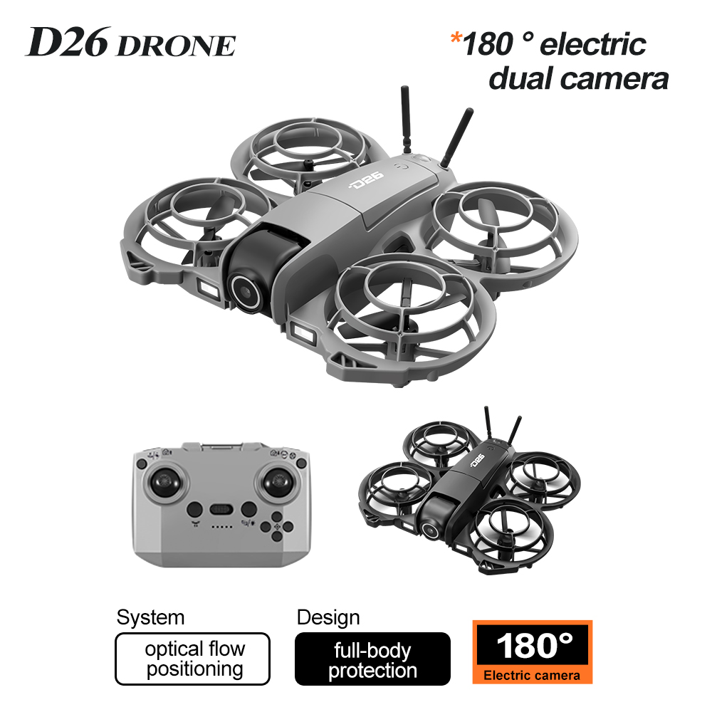 D26 Mini Drone RC 4K, Proteção - Fpv Brushless Rc Drone 4K avaliação e preço