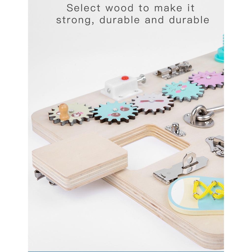 Quadro de Atividades para Cria - Montessori Wooden Busy Board Toddler avaliação e preço