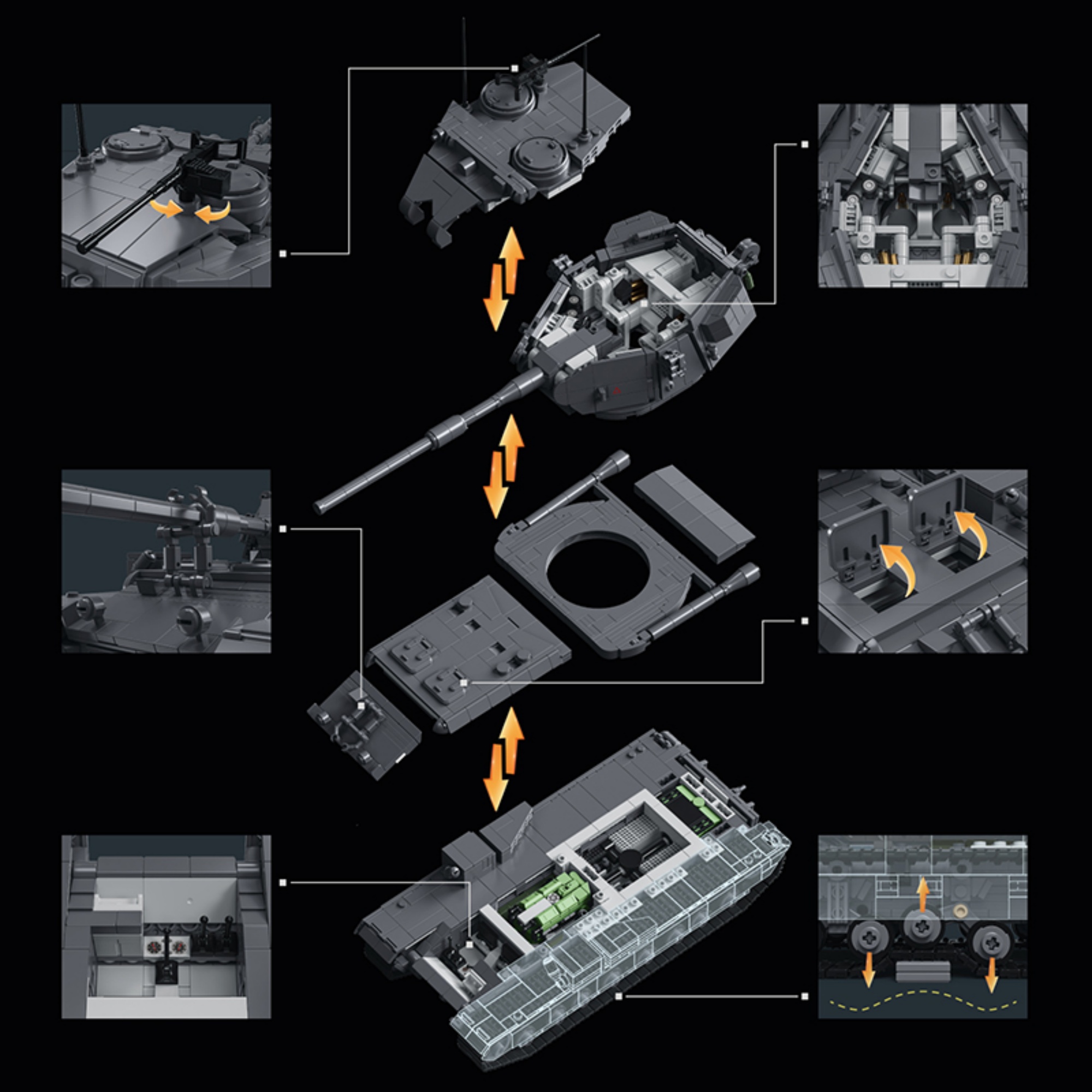 2165 peças, tanque de combate  - Lego Compatible Military Tank avaliação e preço