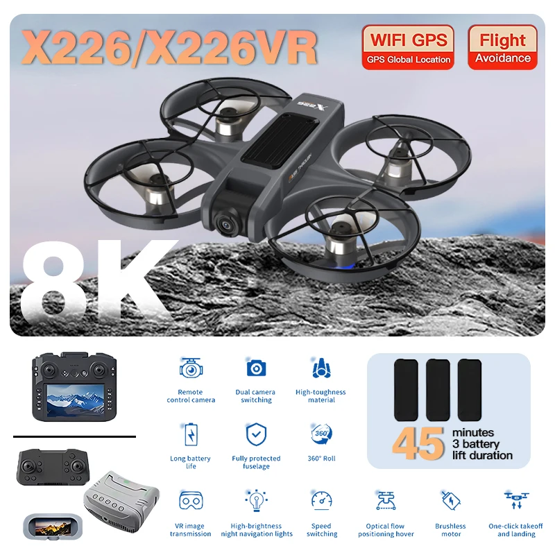 Drone FPV RC Original X226 X22 - Fpv Brushless Rc Drone 4K avaliação e preço