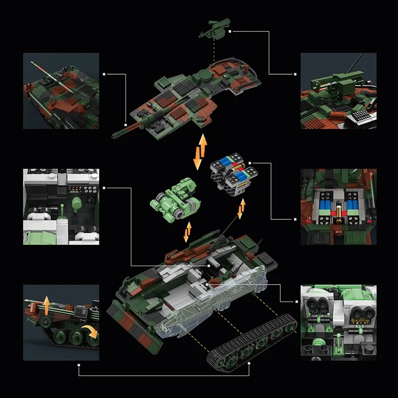 Tanque Sueco STRV103B Modelo M - Lego Compatible Military Tank avaliação e preço