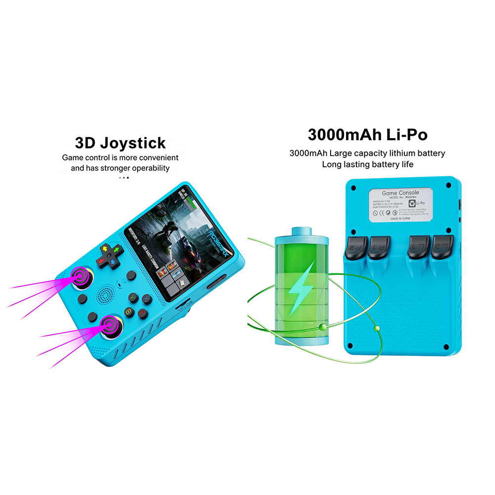 RG36MAX, consola de jogos port - Retro Handheld Game Console R36S avaliação e preço